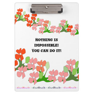 Teamwork Red Blume Clipboard Klemmbrett