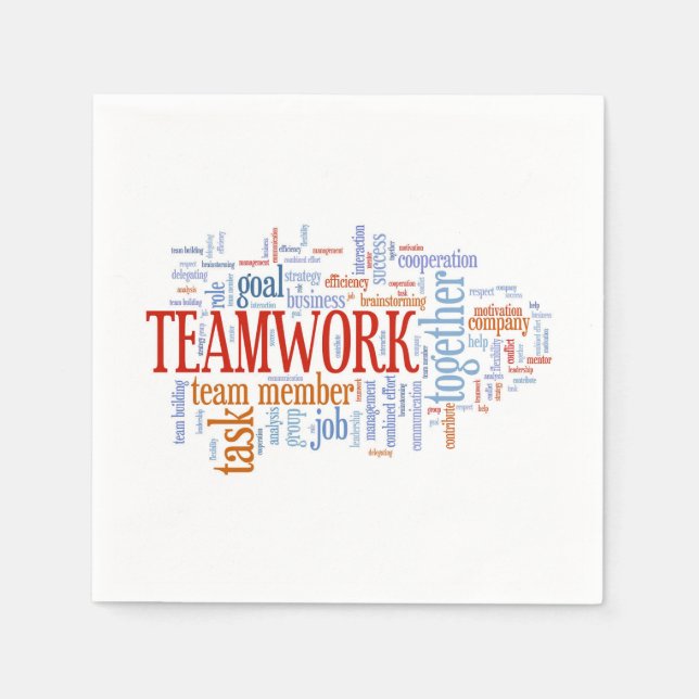 TEAMWORK SERVIETTE (Vorderseite)