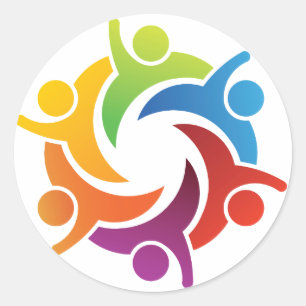 Teamwork-Sticker - SRF Runder Aufkleber