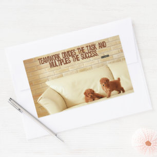 "Teamwork Success" Inspiration Zitat Rechteckiger Aufkleber