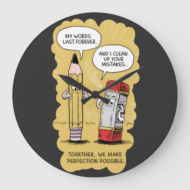 Teamwork Triumph Große Wanduhr (Vorderseite)