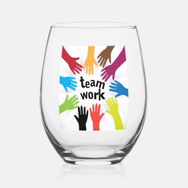 TeamWork Weinglas Ohne Stiel (Vorderseite)
