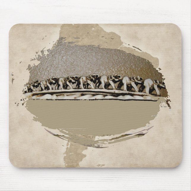 Teamwork White Elephants Mousepad (Vorne)