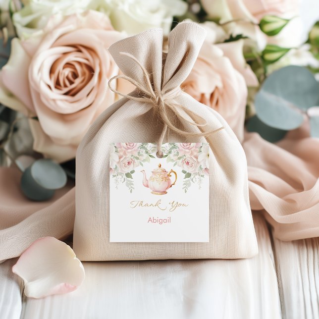 Teaparty-Brautjunggesellinnenabschied Geschenkanhänger (Tea Party Bridal Shower Favor Tags)