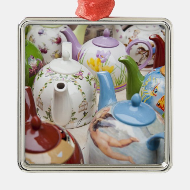 Teapos in Leipzig, Deutschland Silbernes Ornament (Vorne)