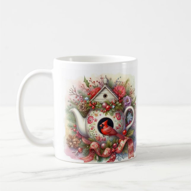Teapot Birdhouse Kardinal 2 Kaffeetasse (Links)