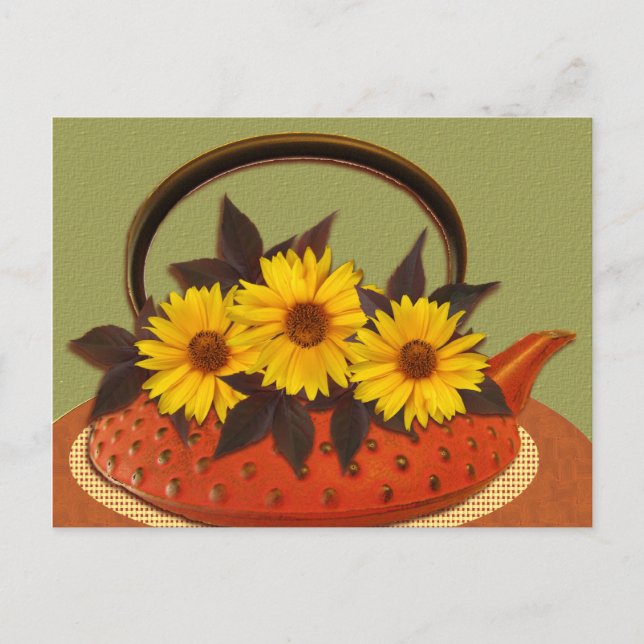 TEAPOT BOUQUET POSTKARTE (Vorderseite)