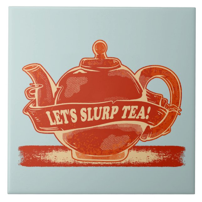Teapot Funny Drinking Tee Fliese (Vorderseite)