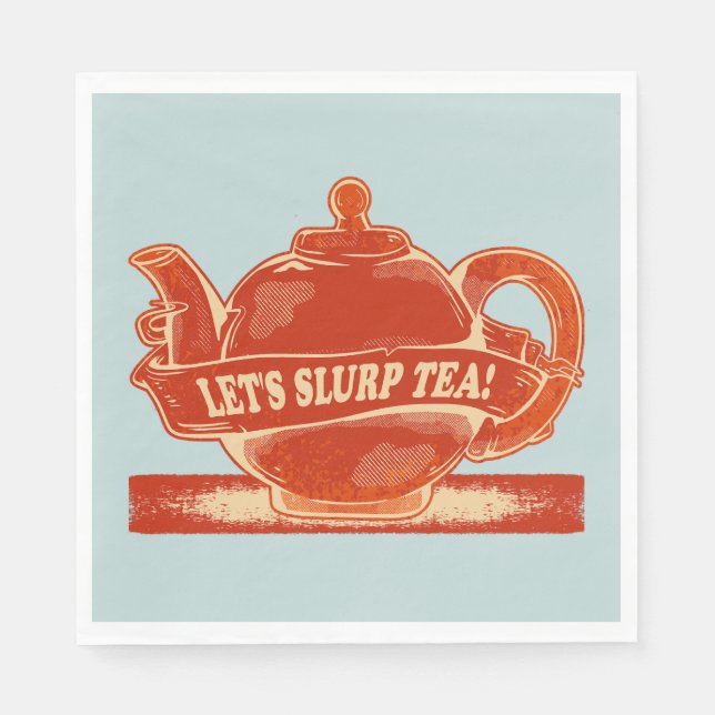 Teapot Funny Drinking Tee Serviette (Vorderseite)