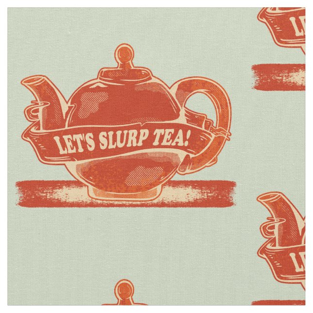 Teapot Funny Drinking Tee Stoff (Nahaufnahme)