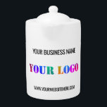Teapot für kundenspezifische Firmenlogos und Textf<br><div class="desc">Benutzerdefinierte Farben und Schriftart - Entwerfen Sie Ihre eigenen Teppiche mit Ihrer Website für den Logo-Namen Werbeaktion Personalisierte Firmenbüro-Werbeaktion Business oder Persönliche individuell anpassbare Farben und Text-Modernes Teekapf Geschenk - Logo hinzufügen - Bild - Foto oder QR-Code / Name - Unternehmen / Website oder E-Mail oder Telefon - Kontaktinformationen /...</div>