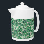 Teapot-Green-Tile<br><div class="desc">Dieser Teekessel ist in Weiß mit einem schönen grünen Imitat-Fliesenprint dargestellt. Mittlere Größe angezeigt. Passen Sie dieses Objekt an oder kaufen Sie, wie es ist. Stock Print freepik.com</div>