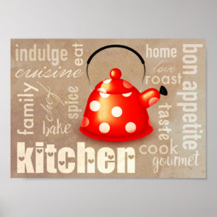 Teapot-Küche Poster