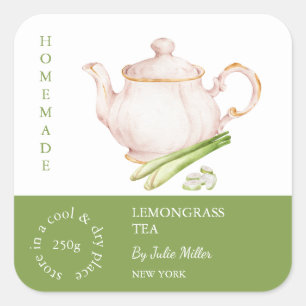 Teapot Lemongrass Étiquette de thé