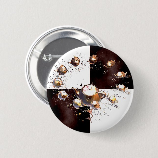 Teapot-Party Button (Vorne & Hinten)