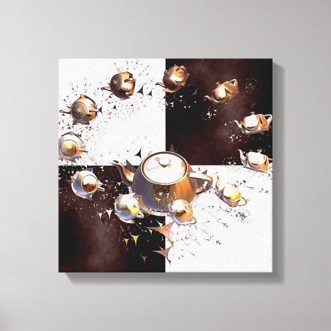Teapot-Party Leinwanddruck (Vorderseite)