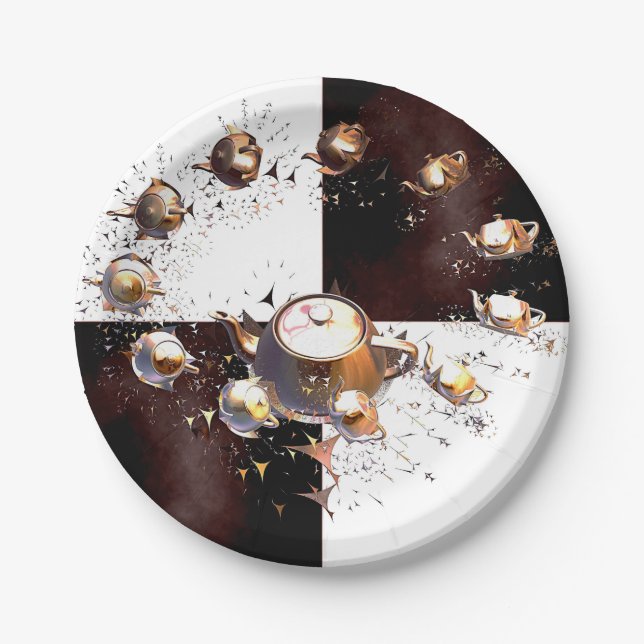 Teapot-Party Pappteller (Vorderseite)