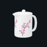 Teapot Pink Weißes asiatisches Blossom Blume Klein<br><div class="desc">Teekanne Pink Weißes asiatisches Blossom Blume Blumenkohl Tee Kaffee Kleiner Zizzago</div>