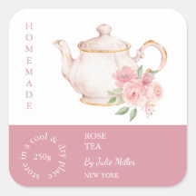 Teapot Rose Tee-Etikett