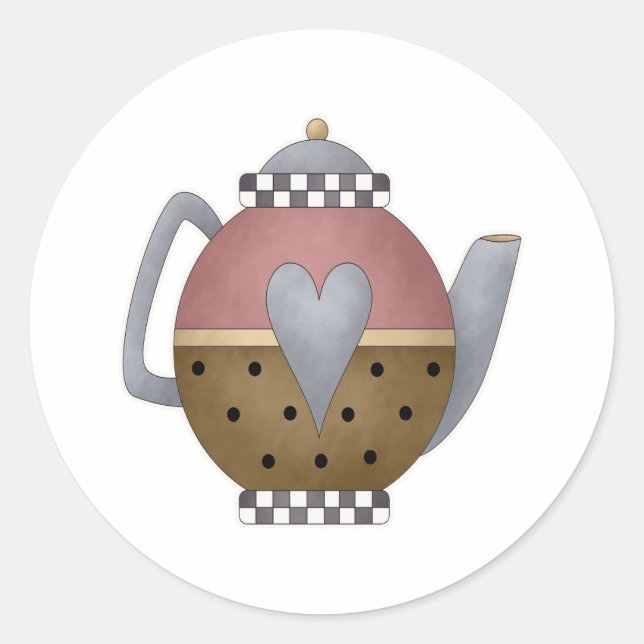 Teapot Runder Aufkleber (Vorderseite)