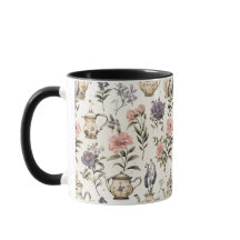 Teapots Garden Blume Muster