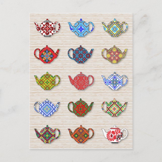 Teapots Postkarte (Vorderseite)
