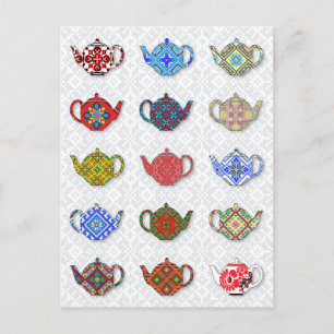 Teapots Postkarte