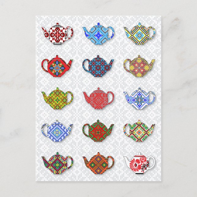 Teapots Postkarte (Vorderseite)