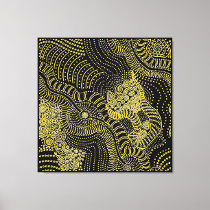 Tear Across Dotted Line - Aboriginal-Grafik Leinwanddruck