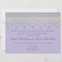 Tear Drop Lace, Lavendel & Gray - Einladung zur Ho