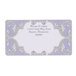 Tear Drop Lace, Lavendel Matching Address Labels