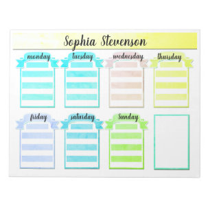 Tear off Calendar, create yourself, blue planner Notizblock