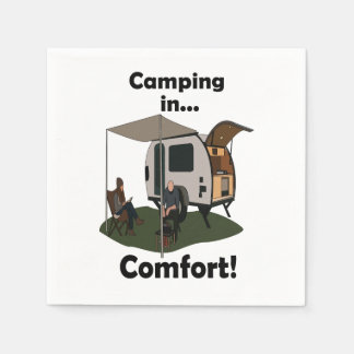 Teardrop-Anhänger-Camping im Komfort Camper-Party Serviette