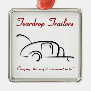 Teardrop-Anhänger-Rot-Version Silbernes Ornament