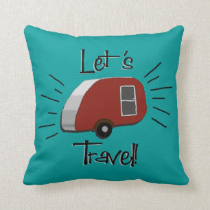 Teardrop-Camper-Retro Entwurfs-Wurfs-Kissen Kissen
