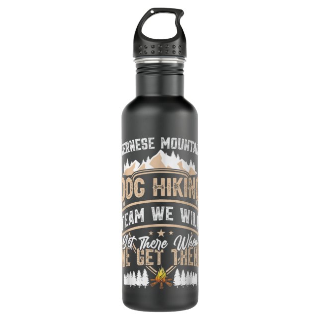 Teardrop Camper Shirt Bernese Bergwandern Edelstahlflasche (Vorderseite)