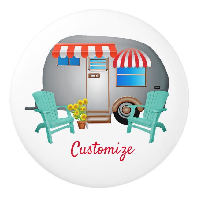 Teardrop Caravan Camper Thunder_Cove  Keramikknauf (Vorderseite)