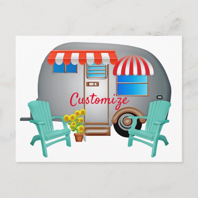 Teardrop Caravan Camper Thunder_Cove Postkarte (Vorderseite)