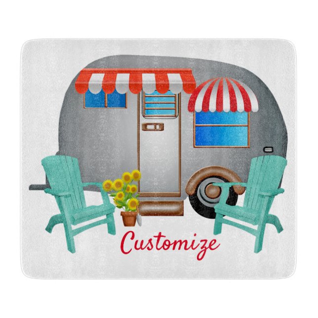 Teardrop Caravan Camper Thunder_Cove Schneidebrett (Vorderseite)