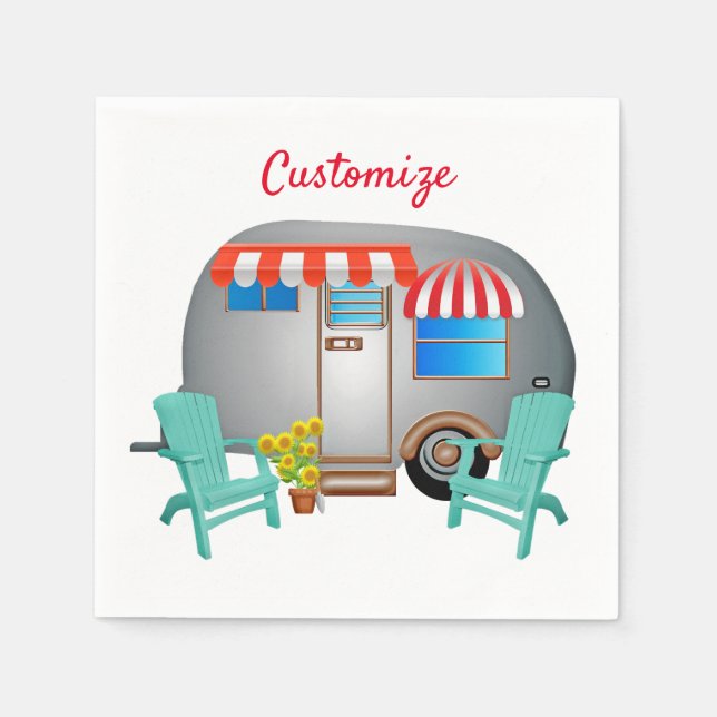 Teardrop Caravan Camper Thunder_Cove Serviette (Vorderseite)