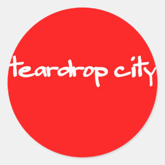 teardrop city SKATEBOARD ロゴステッカー Runder Aufkleber