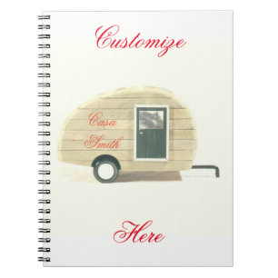Teardrop Sinti und Roma Caravan casa Notizblock