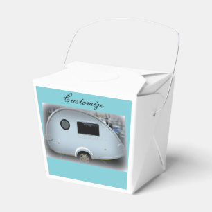 Teardrop-Sinti und Roma-Wohnwagen glückliches Geschenkschachtel