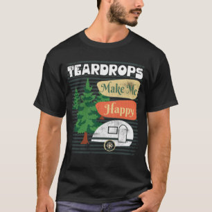 Teardrop Trailer machen mich glücklich Retro Camp T-Shirt