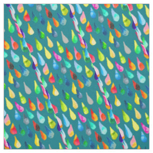 Teardrops Aquarell farbenfroh whimsical Stoff