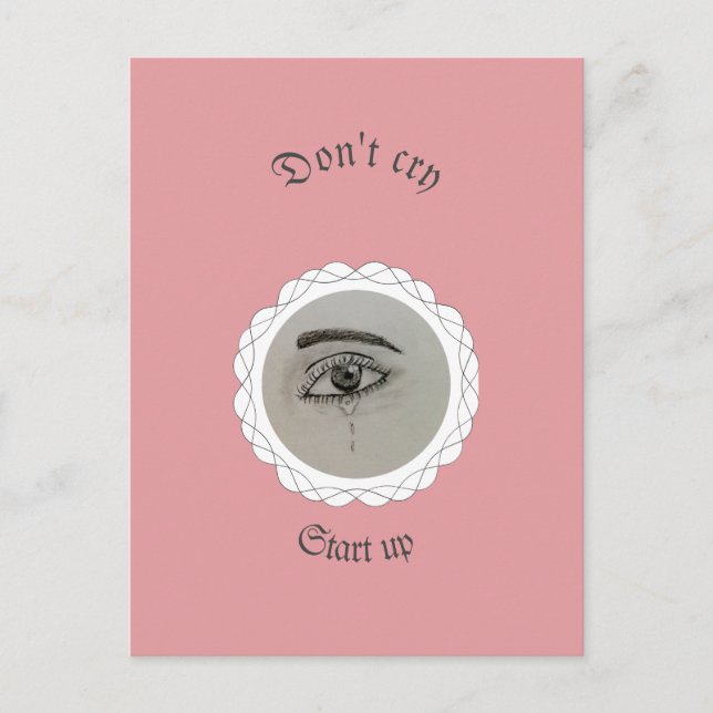 Tearing eye Throw Pillow Feiertagspostkarte (Vorderseite)