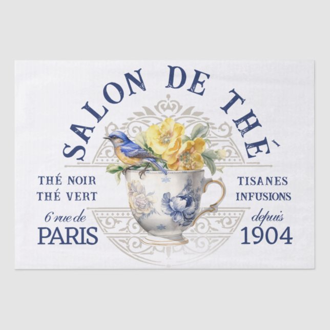Tearoom Teacup Salon Teacup Entdeckungsreise Seidenpapier (Vorderseite)