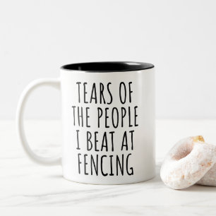 TEARS DER MENSCHEN, BEI DENEN ICH SCHLAG, ZU FENZE ZWEIFARBIGE TASSE