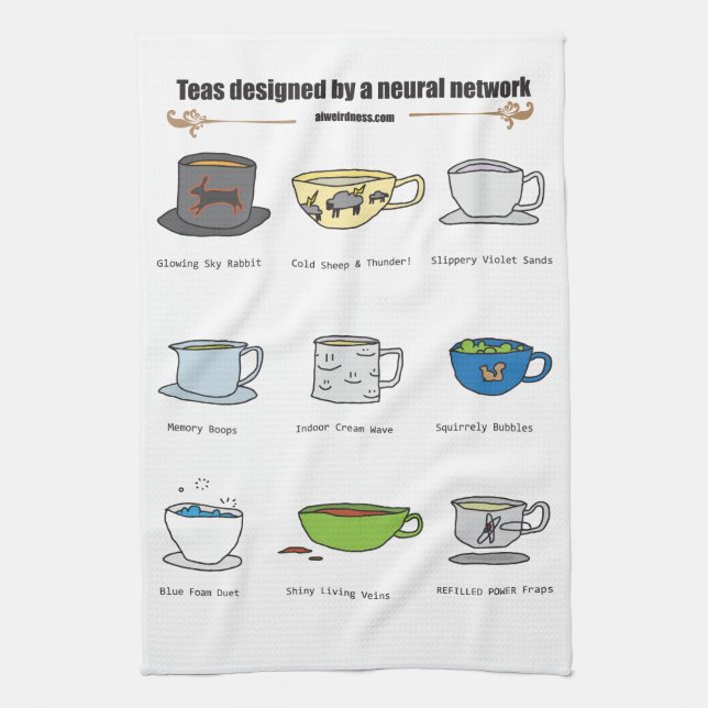 Teas by AI Weirity - Serviette de cuisine (Vertical)