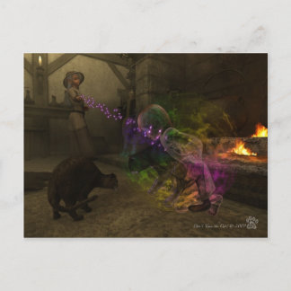 Tease die Katze nicht! Postkarte